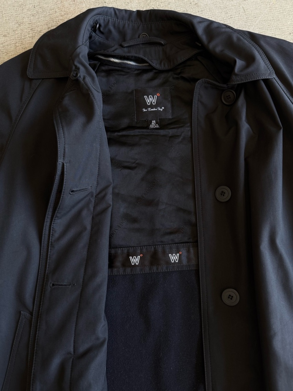 London Fog / Midweight Trench Coat / black - Picture 7 of 13